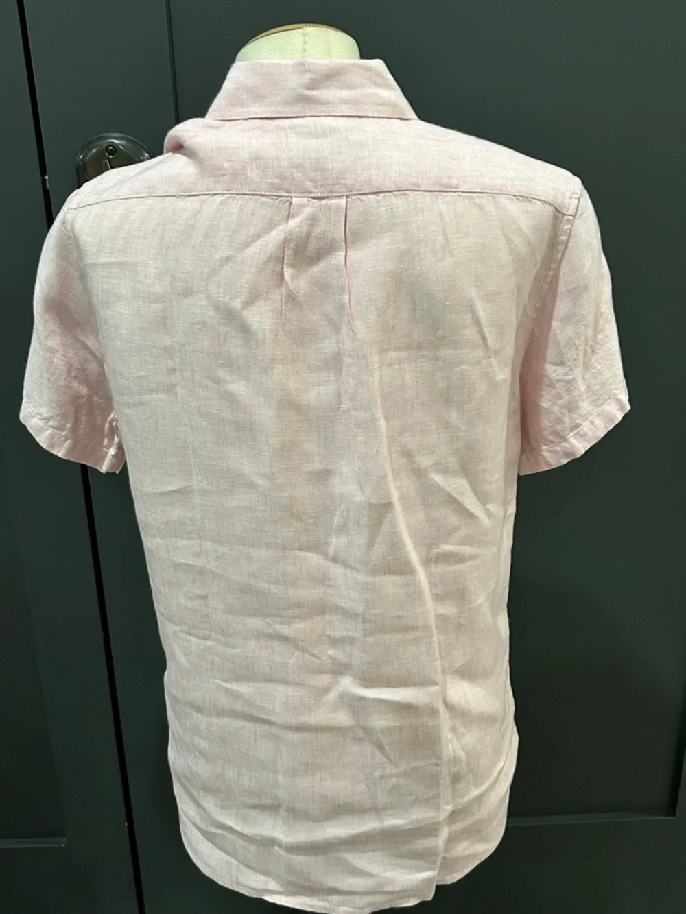 J. Crew Short-Sleeve Button-Down Shirt in‎ Light Pink